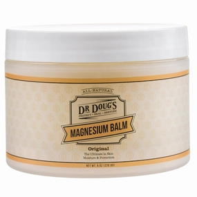 Dr. Doug's Magnesium Balm – Organic Magnesium Lotion (8 oz) for Soothing Muscle & Nerve Relief with Organic Peppermint & Lavender Scent – Apply to Legs, Arms, Chest | Non-Greasy, All-Natural Formula