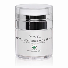 Dr Joe Lab Organic Skin Smoothing Face Cream - USDA Certified Organic - 1 oz - Deep Hydrating, Nourishing Lightweight Formula Suitable for All Skin Types - Vitamin E, Jojoba, Aloe Vera