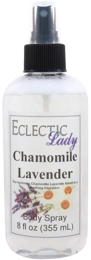 Eclectic Lady Chamomile Lavender Body Spray, 8 ounces, Body Mist for Women with Clean, Light & Gentle Fragrance, Cologne with Soft, Subtle Aroma For Daily Use