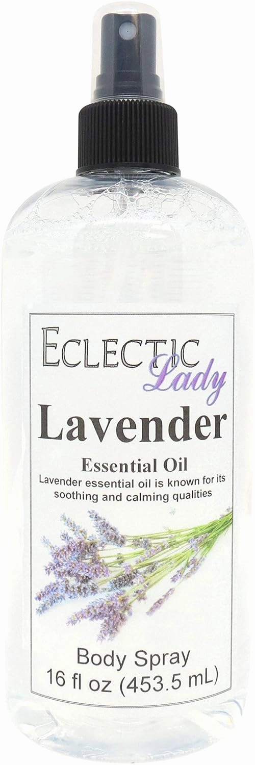Eclectic Lady Lavender Body Spray, 16 ounces, Body Mist for Women with Clean, Light & Gentle Fragrance, Cologne with Soft, Subtle Aroma For Daily Use