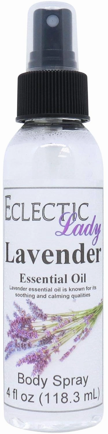 Eclectic Lady Lavender Body Spray, 8 ounces, Body Mist for Women with Clean, Light & Gentle Fragrance, Cologne with Soft, Subtle Aroma For Daily Use