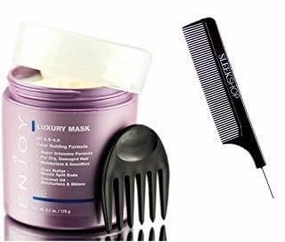 Enjoy LUXURY MASK, LUXE Color-Holding Formula, Super Intensive Formula for Dry, Damaged Hair (STYLIST KIT) pH 3.5-4.5, Shea Butter, Coconut Oil (6.2 oz - ORIGINAL SIZE)