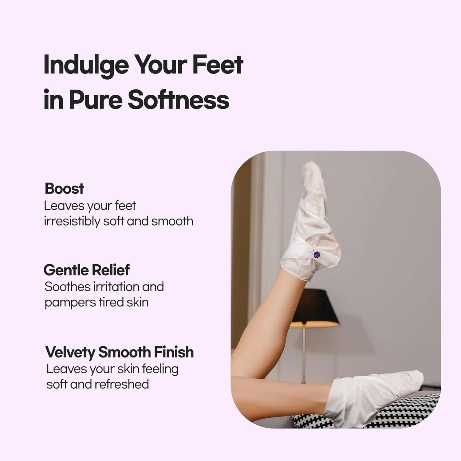 Epielle Relaxing Foot Masks, 6 Pairs Deep Moisturizing Socks with Melatonin & Lavender Extract, Vegan & Cruelty-Free, Korean Skincare, Easter Gifts, Mother's Day Gifts
