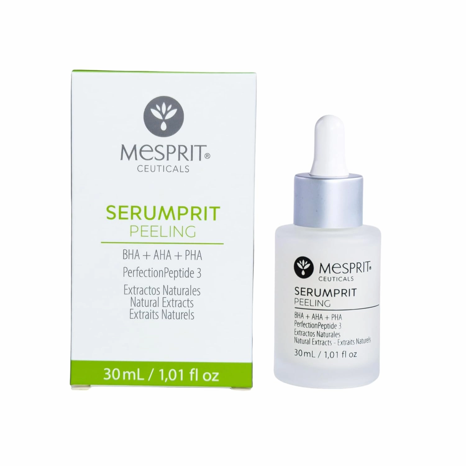 Facial Serum Peeling with PHA AHA BHA Exfoliant and PerfectionPeptide P3 | Age-Defying Pore Refining Formula - Advanced Face Serum (1.01 fl oz)
