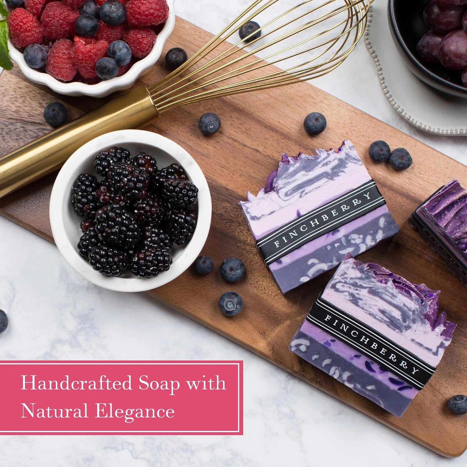 FinchBerry 8 Bar Soap Set - Natural Shea & Coconut Oil, Rich Scents & Lush Lather, Ideal Gift Box for Everyday Comfort and Self-Care - 8 Vegan Handmade Bars, (1.5 - 2.5 oz) Each