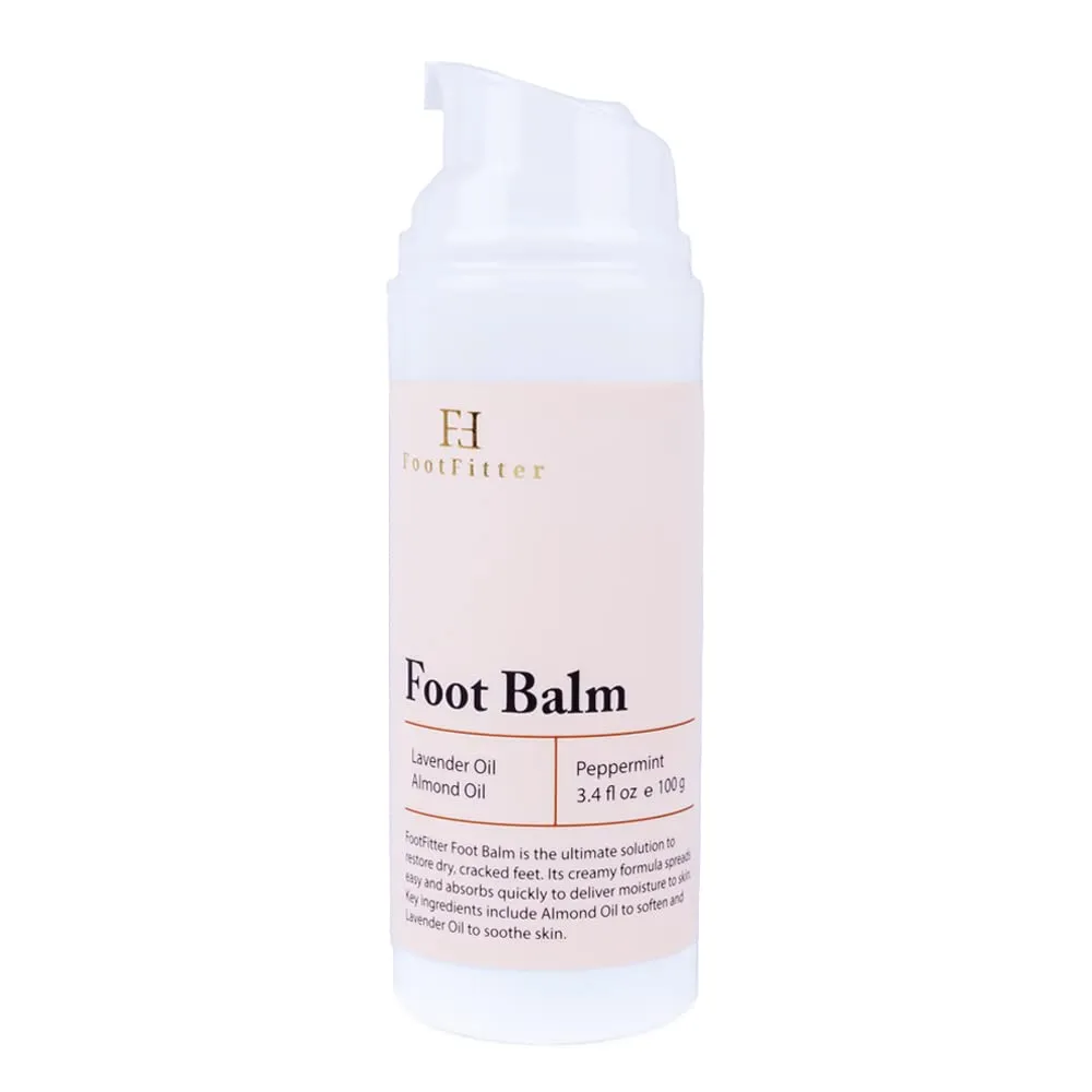 FootFitter Foot Repair Balm, Intensive Exfoliating, Moisturizing & Healing Oil for Dry Skin, Restores & Softens Cracked Feet & Toes with Natural Oils (Made in USA) 3.4 fl. oz.