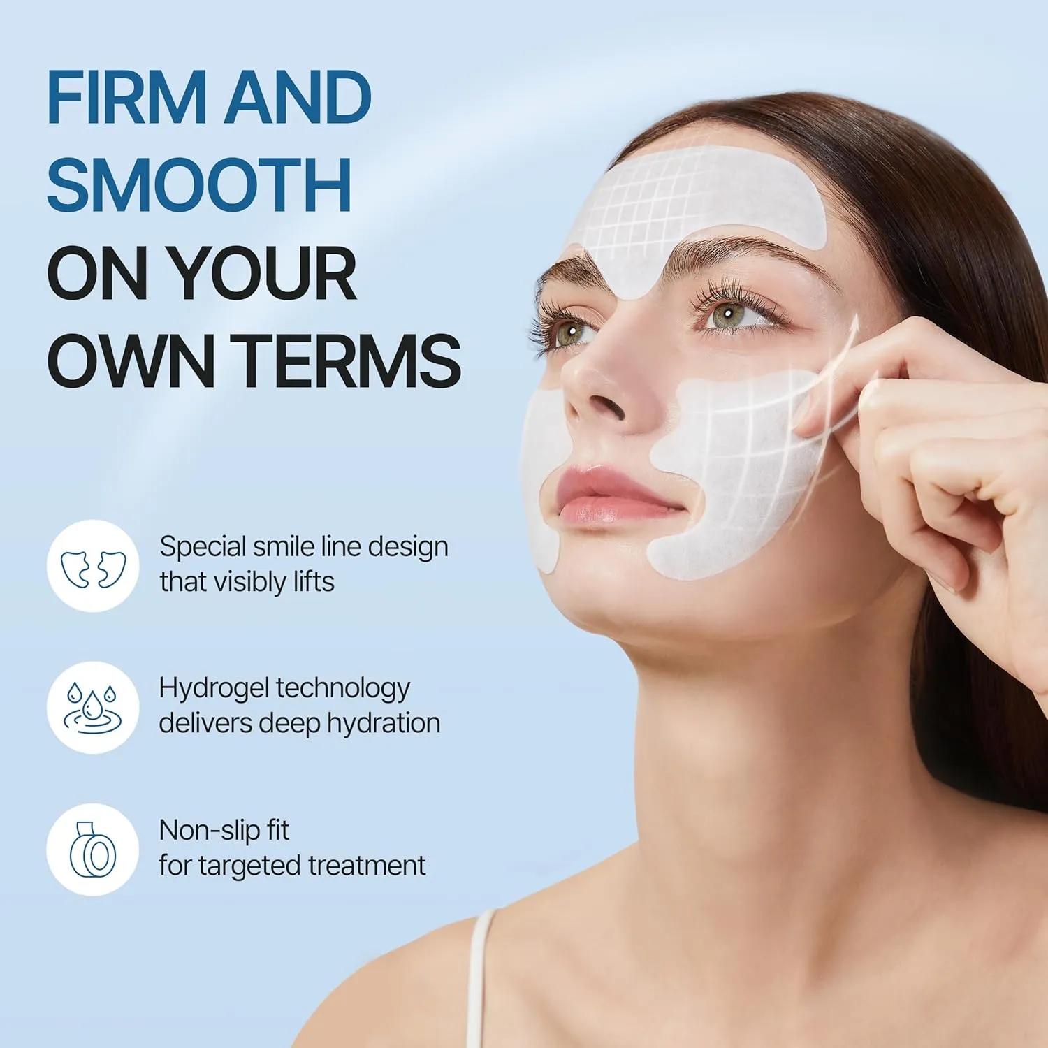 Forehead Wrinkle Patches and Smile Line Patches with Retinol, Collagen, Peptides- Anti Wrinkle Patches - Face Tape Overnight Wrinkle Treament for Woman for Smoothing and Firming (18PCS)