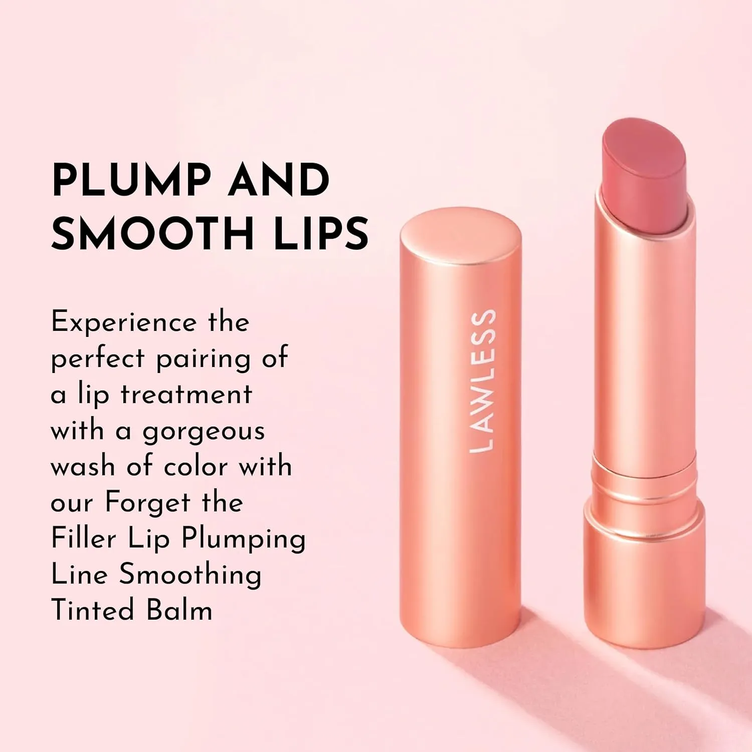 Forget the Filler Lip Plumping Line Smoothing Tinted Balm - Posey - Premium Tinted Lip Balm with Natural Ingredients to Plump and Smooth Lips for a Firmer, Fuller Look - 0.09 oz