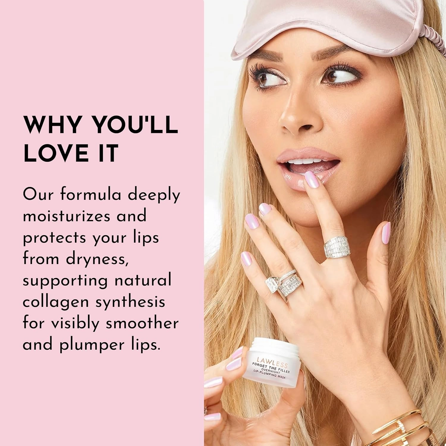 Forget the Filler Lip Mask - Cherry Vanilla - Premium Overnight Lip Plumping Treatment with Natural Ingredients Designed to Plump, Hydrate, and Smooth Lips - 0.28 oz