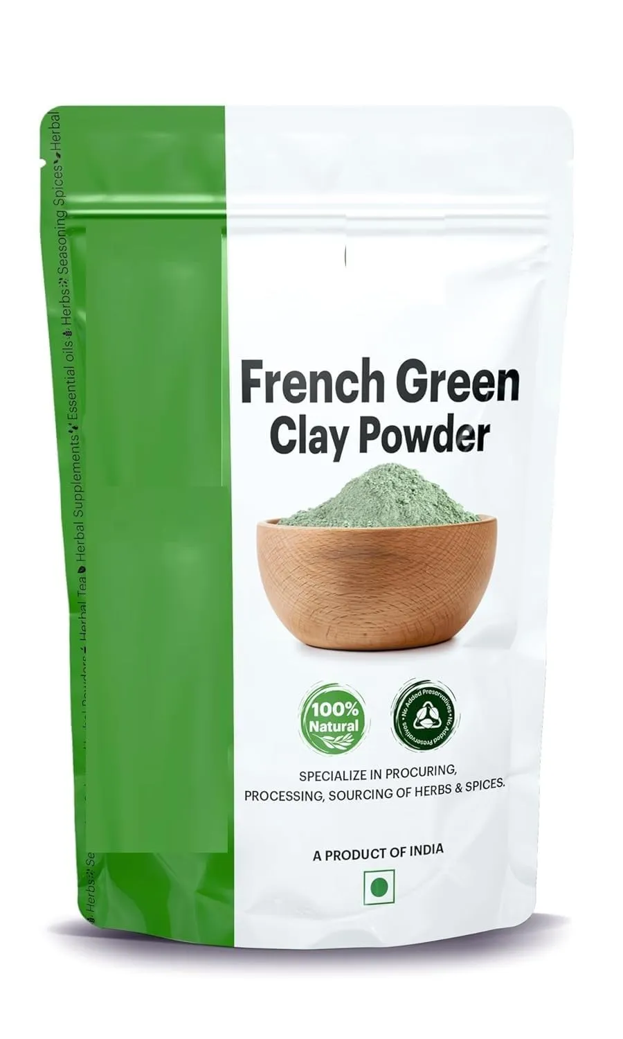 French Green Clay Powder | Your Pure and Natural Solution for Skincare, Face Scrubs, and Body Cleansers for All Skin Type 200 gm