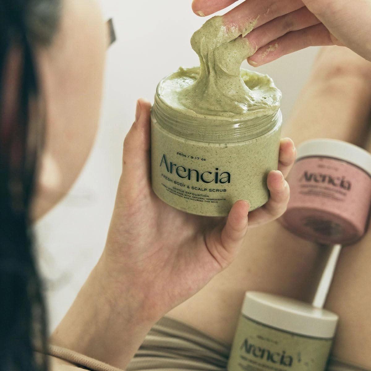 Fresh Cloud Sea Salt Body & Scalp Scrub (White) - Exfoliant, Bump Eraser For Silky Smooth Skin, Korean Skin Care