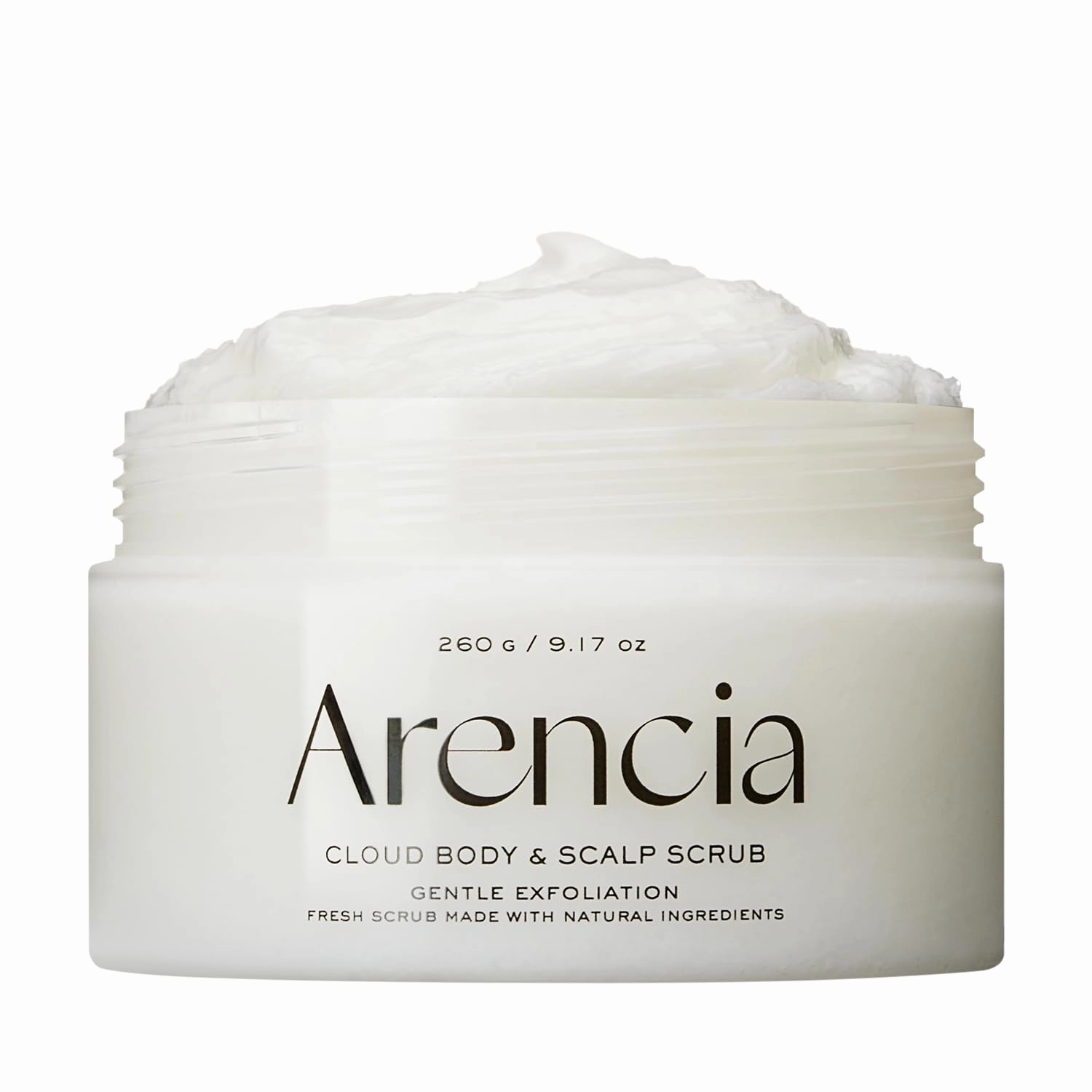 Fresh Cloud Sea Salt Body & Scalp Scrub (White) - Exfoliant, Bump Eraser For Silky Smooth Skin, Korean Skin Care