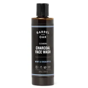 Gentlemen's Hardware Barrel and Oak - Detoxifying Charcoal Facial Cleanser, Men's Facial Cleanser, Absorbs Oil, Cleans Pores, Moisturizes & Hydrates, Vegan (Mint & Eucalyptus, 8 oz)