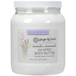 Ginger Lily Farms Botanicals Whipped Body Butter for Dry Skin, Ultra-Hydrating, 100% Vegan & Cruelty-Free, Lavender Chamomile, 59 Ounces