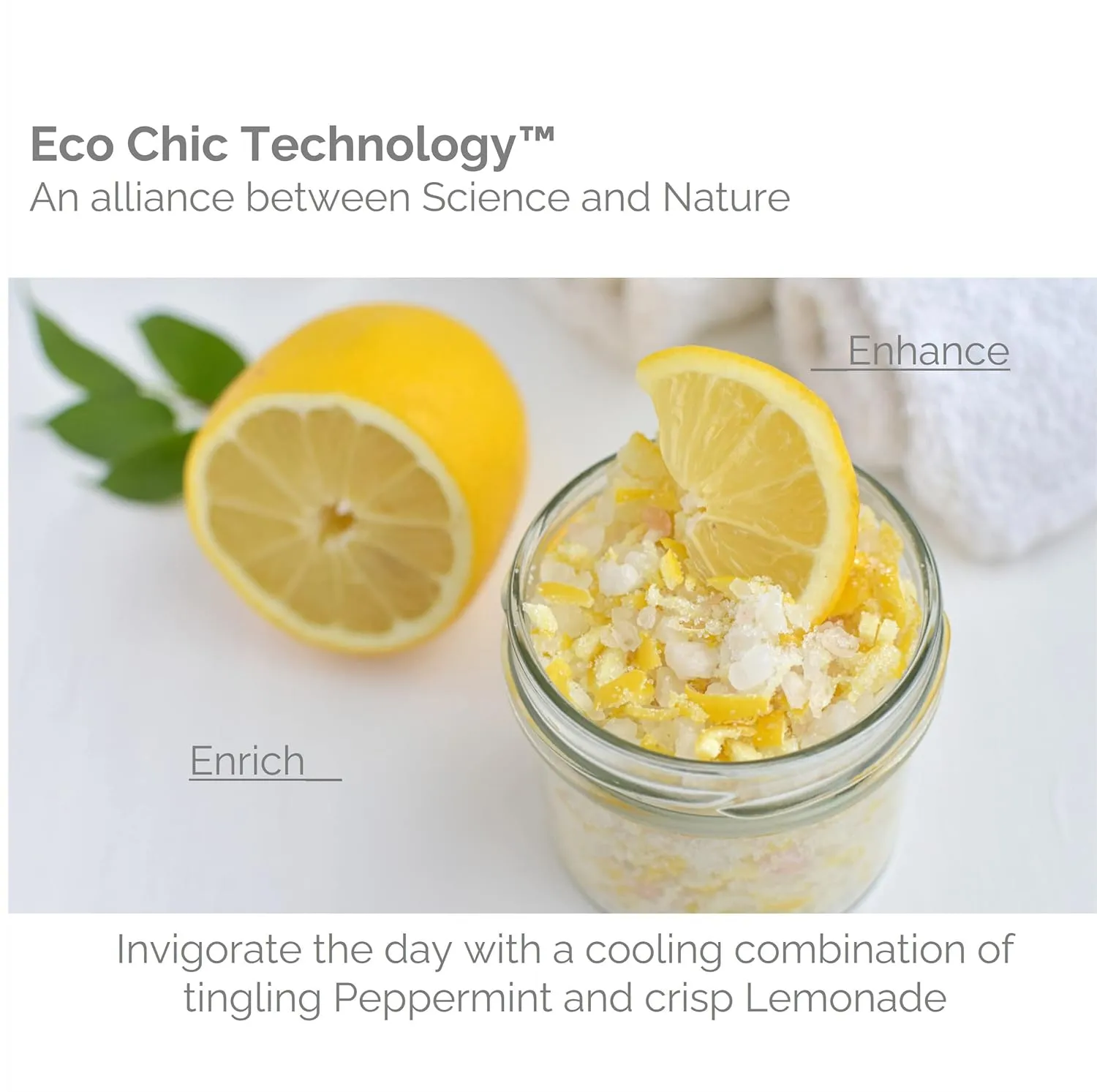 GIOVANNI Cool Mint Lemonade Salt Scrub - Salt Based Body Scrub, Gentle Body Exfoliant With Crushed Mint Leaves, Essential Oils, Aloe, Invigorating & Energizing Mint & Lemon Body Scrub - 9 oz (1 Pack)
