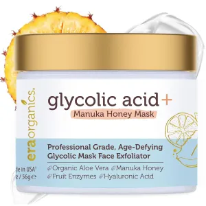 Glycolic Acid Peel AHA BHA Exfoliant - 70% USP Grade Clinical Strength Age-Defying At Home Chemical Exfoliant for Face - Salicylic and Lactic Acid, Aloe Vera, Manuka Honey, Hyaluronic Acid