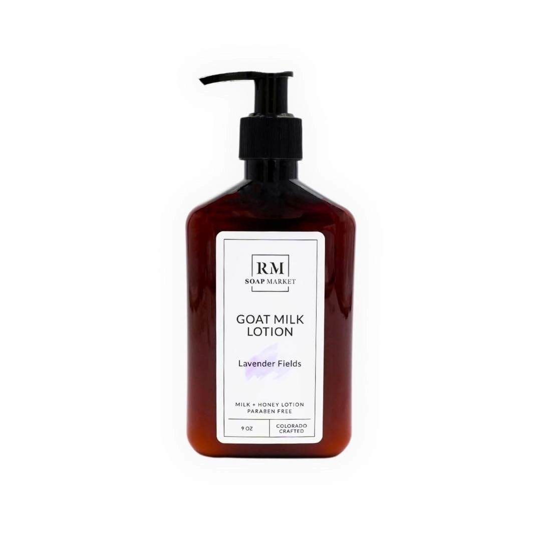 Goat Milk Lotion, Lavender Fields Fragrance, Hydrating Lotion for Men & Women With Nourishing Goat Milk, Shea Butter, Sunflower Oil & Aloe, Packed With Vitamin A, E & Selenium, 9 Oz
