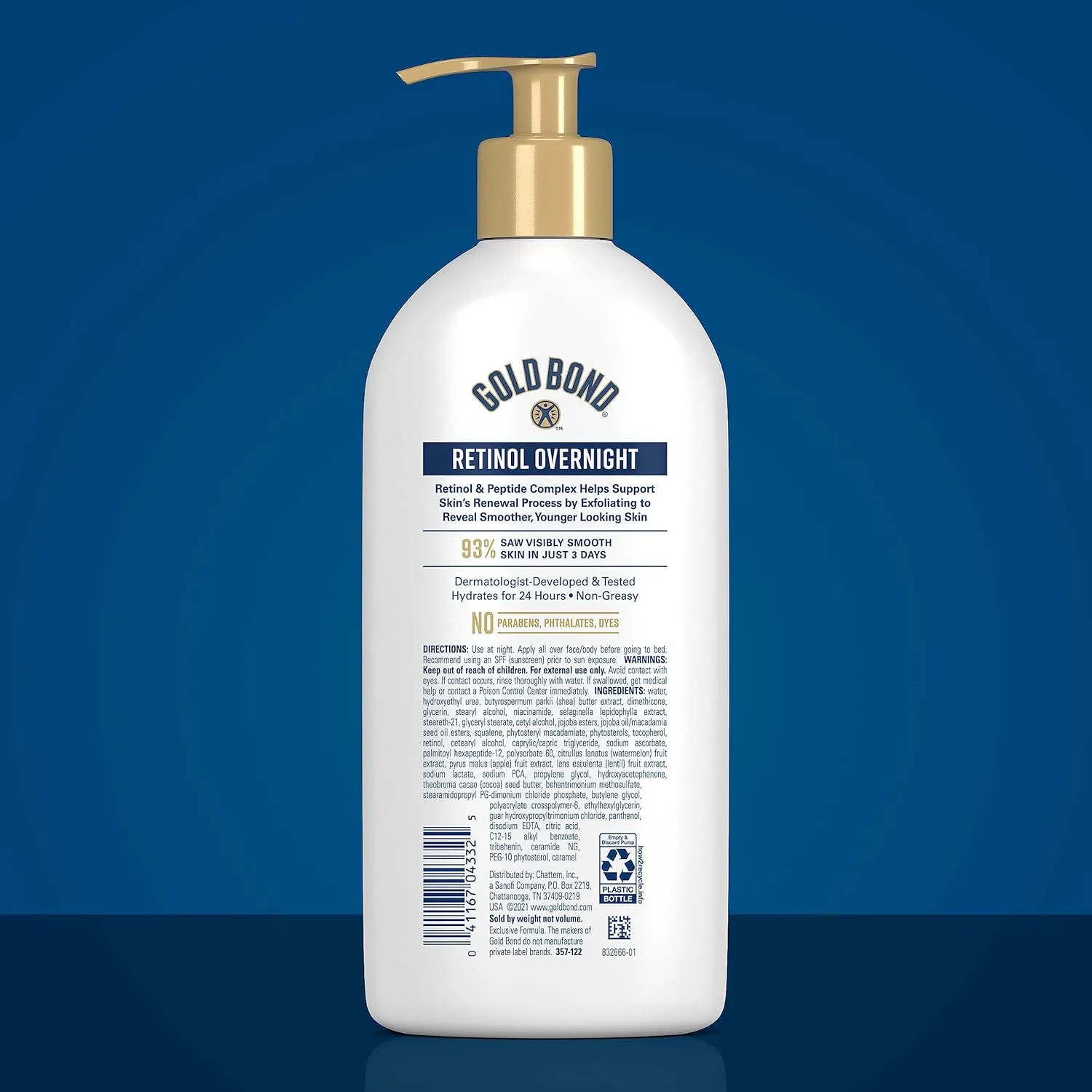 Gold Bond Age Renew Retinol Overnight Body & Face Lotion, With Retinol & Peptide Complex, 13 oz. & Age Renew Crepe Corrector Body Lotion, Replenishing & Smoothing Formula, 8 oz.