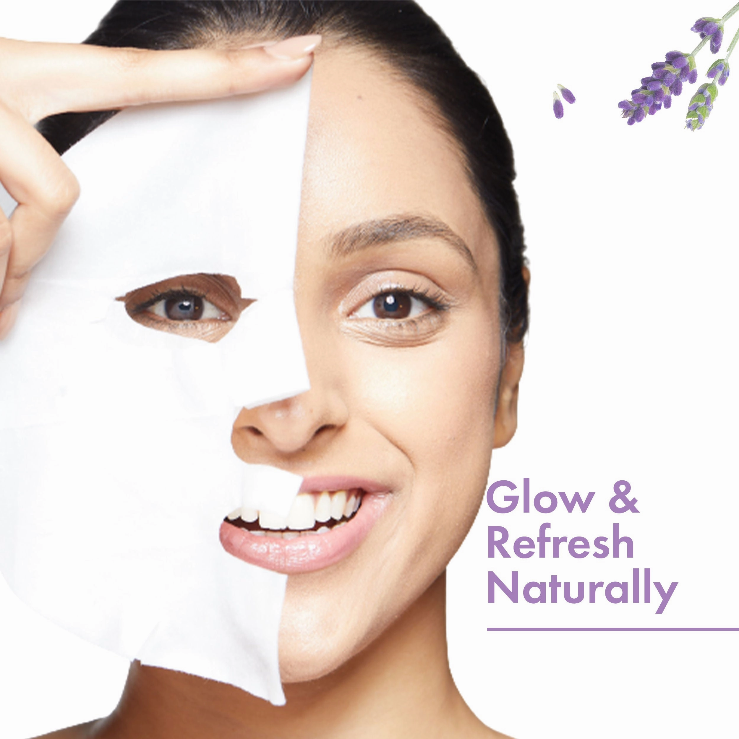 Good Vibes Lavender Hydrating Sheet Mask | Light-weight, Soothing, Brightening, No Animal Testing (20 ml)