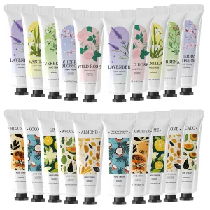 Green Canyon Spa 20 Pack Hand Cream Mothers Day Gifts Hand Lotion with Shea Butter Vitamin E for Work Mini Travel Size Moisturizer Gift Set for Women