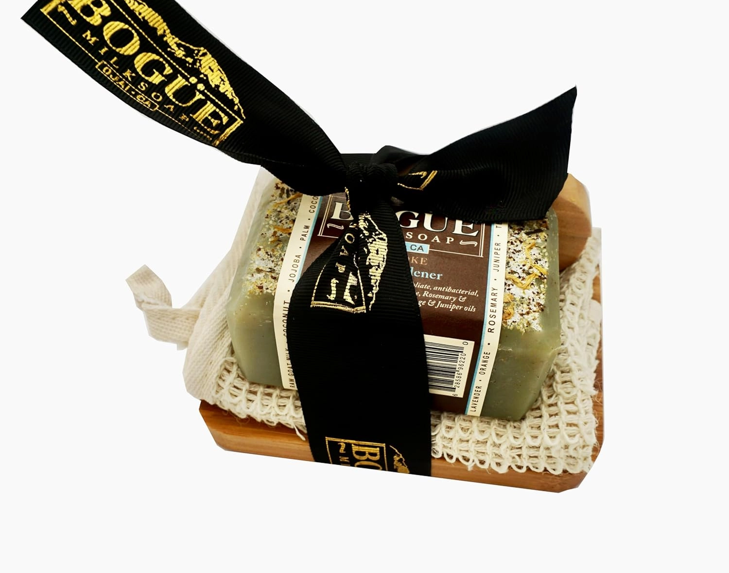 Handmade Goat Milk Soap Giftset-BOGUE No.11XL Gardener Blend Large 6oz  Juniper Berry & Cornmeal Remove the dirt Healing Essential oils of Tea Tree, Rosemary & Lavender