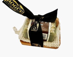 Handmade Goat Milk Soap Giftset-BOGUE No.11XL Gardener Blend Large 6oz  Juniper Berry & Cornmeal Remove the dirt Healing Essential oils of Tea Tree, Rosemary & Lavender