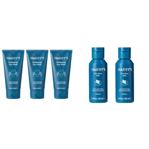 Harry's Face Wash for Men, Gentle Formula with Volanic Rock Natural Exfoliant, Dermatologist Tested Post Shave - Post Shave Balm for Men - 3.4 Fl Oz (Pack of 2) (packaging may vary)