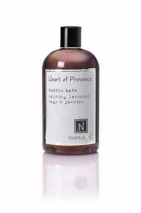 Heart of Provence Bubble Bath with Lavender, Sage & Jasmine Scent by Nabila K - Essential Oils, Natural Ingredients for Sensitive Skin, Gentle, Moisturizing - Luxury for Women & Men, 16 oz