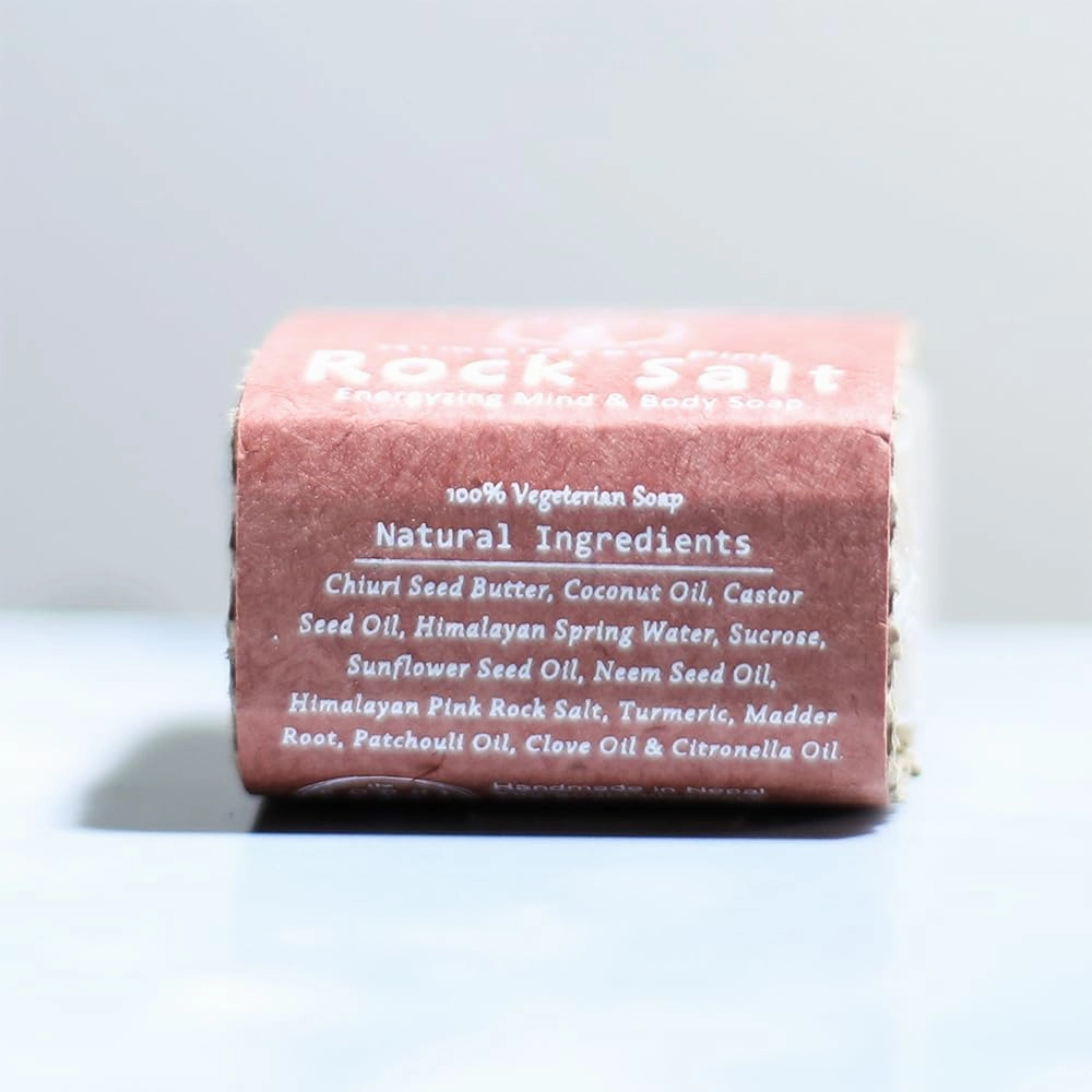 Himalayan Pink Rock Salt Soap | Unscented Bath Soap Bars | 100% Vegetarian Soap, Handmade in Nepal, Natural Hydrating Bar Soap - 100 Grams, 5 Pcs