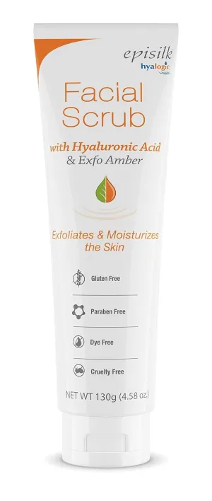 Hyalogic Episilk Facial Scrub – Amazing Face Exfoliator for Daily Cleansing – Face Scrub with Exfo Amber & HA for Gentle Exfoliation - Exfoliating Face Wash to Enhance Your Skin Care Routine (130g)