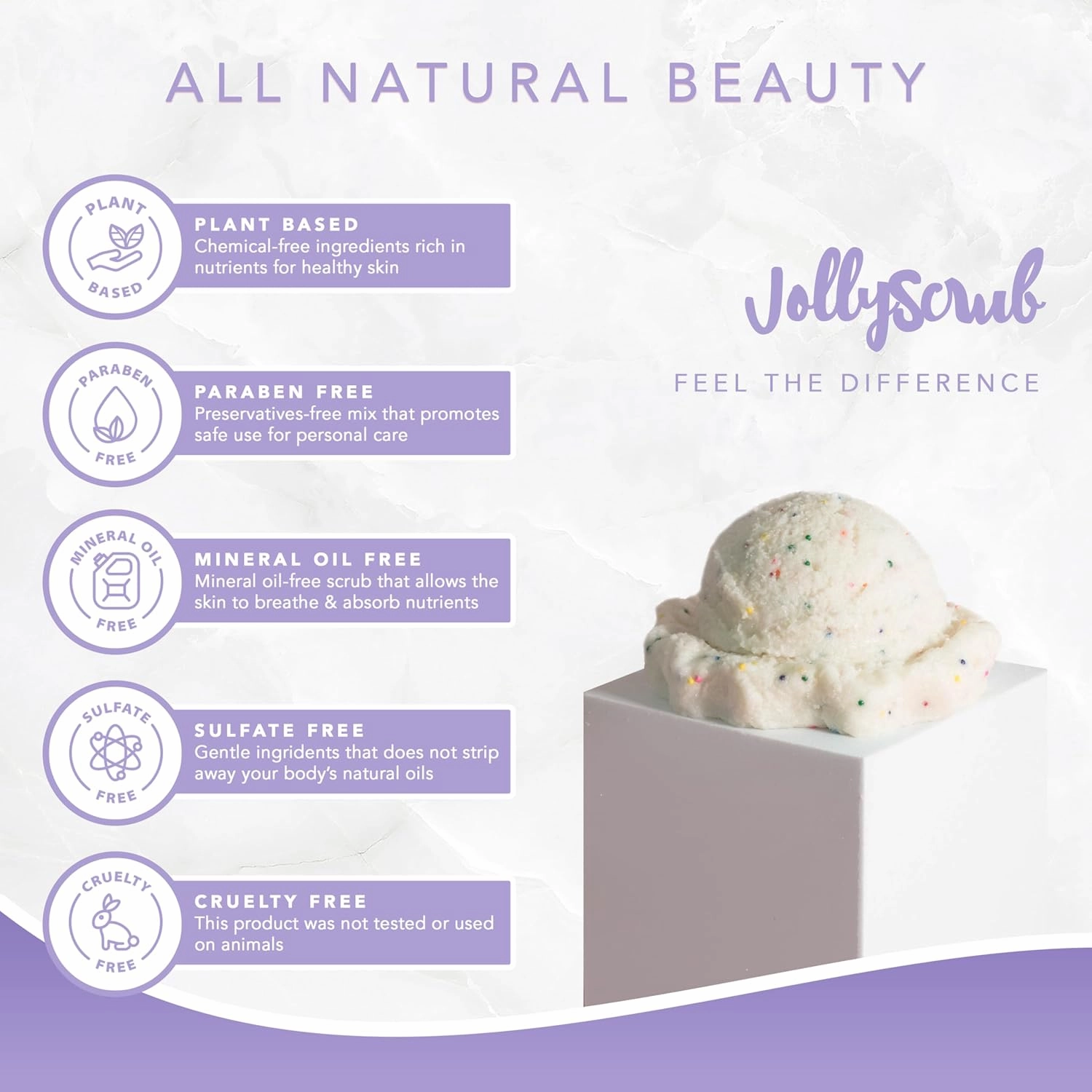 Ice Cream Scrub - Clean Moisturizing Sugar Scrub w/Whipped Shea Butter & Nourishing Oils – Fights Dry Skin & Creates Long Lasting Hydration (7.5 Fl Oz, Lavender Vanilla Cream)