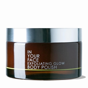 IN YOUR FACE EXFOLIATING GLOW BODY POLISH | AHA & BHA-Powered Body Scrub | For cellular turnover & smooth glowing skin | 7 oz