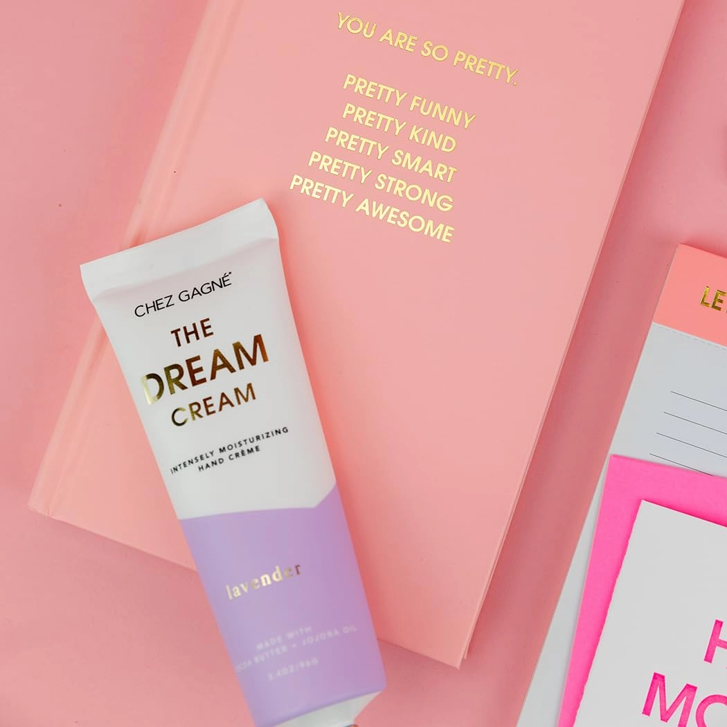 Intensely Moisturizing Vegan Hand Cream Jojoba Oil Cocoa Butter- Non-Greasy, Fast-Absorbing, Made In US, Dream Cream - Hand Crème - (3.4oz, Lavender)