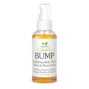 Isabella's Clearly BUMP, Organic Belly Oil for Moms and Moms to Be | Firming, Hydrating, Skin Nourishing Moisturizer for Skin Elasticity, Stretch Marks, Scars | Pregnancy, Maternity, Postpartum