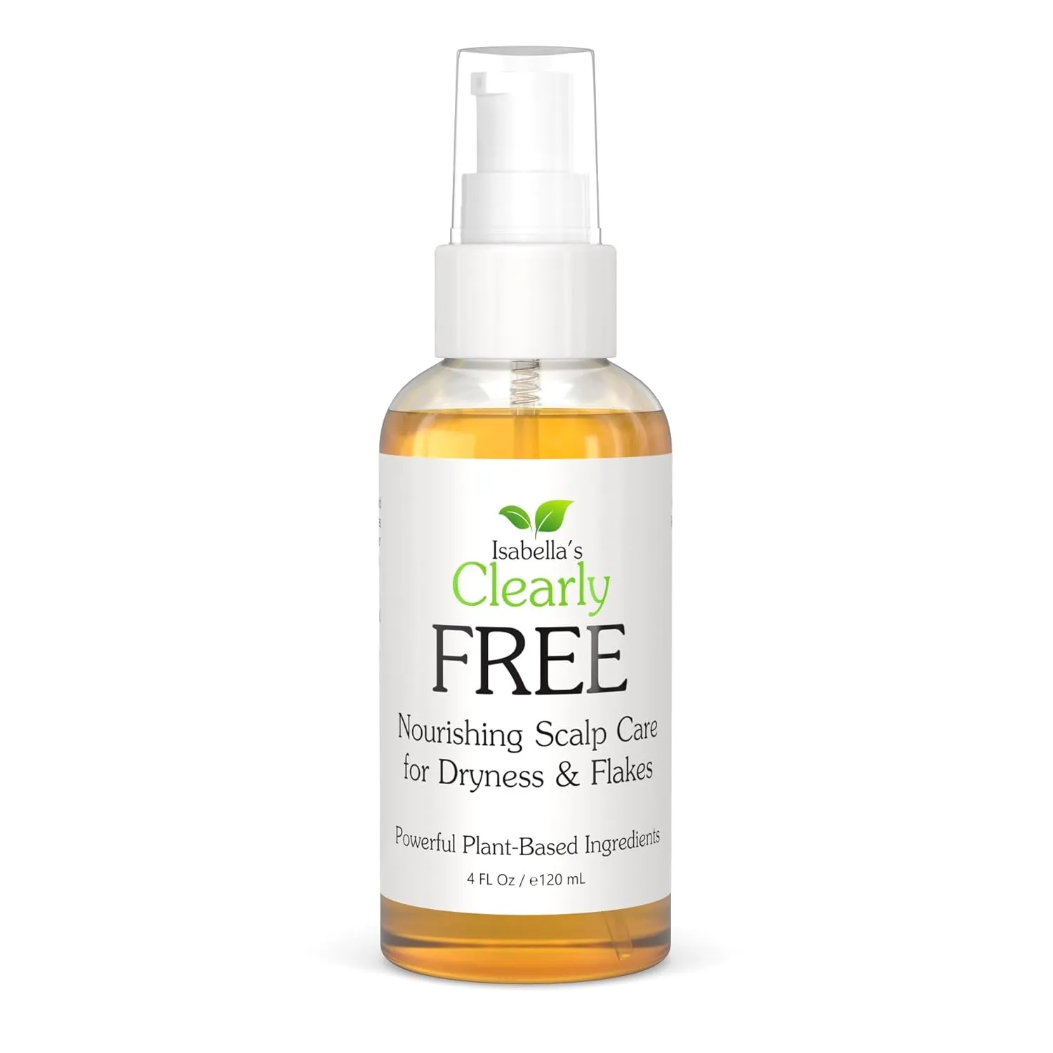 Isabella’s Clearly FREE, Best Natural Anti Dandruff Oil, Itch Relief for Dry Itchy Flaking Scalp and Dermatitis with Jojoba, Cedarwood, Manuka, Tea Tree Oils (4 FL Oz)