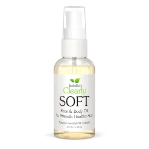 Isabella’s Clearly SOFT, Best Body & Face Natural Oil Serum Lotion. Moisturize, Hydrate, Heal, Smooth Dry Skin. Anti-Aging Wrinkle. Alternative to Cream, Vitamin E Oil, Almond Avocado, Camellia 2 Oz