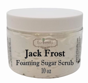 JACK FROST Vanilla Peppermint Exfoliating Foaming Sugar Body Scrub, 10 oz jar