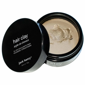 Jack Henry Premium Hair Clay for Men - Matte Finish, All Day Hold, Low Shine, Hair Styling Clay for All Hair Types - Natural, Organic Award Winning Formula - Natural Scent (1.6 oz)