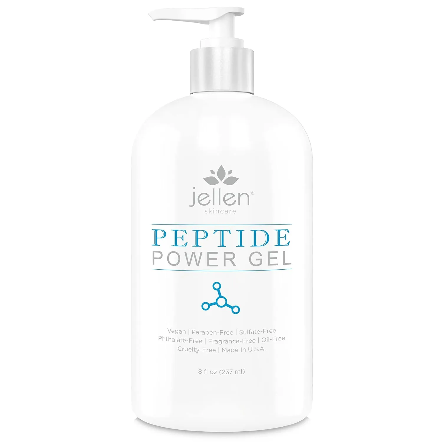 Jellen Conductive Peptide Power Facial Gel For Microcurrent, Ultrasonic, Galvanic and Radio Frequency Facial Treatment (8 Fl Oz)