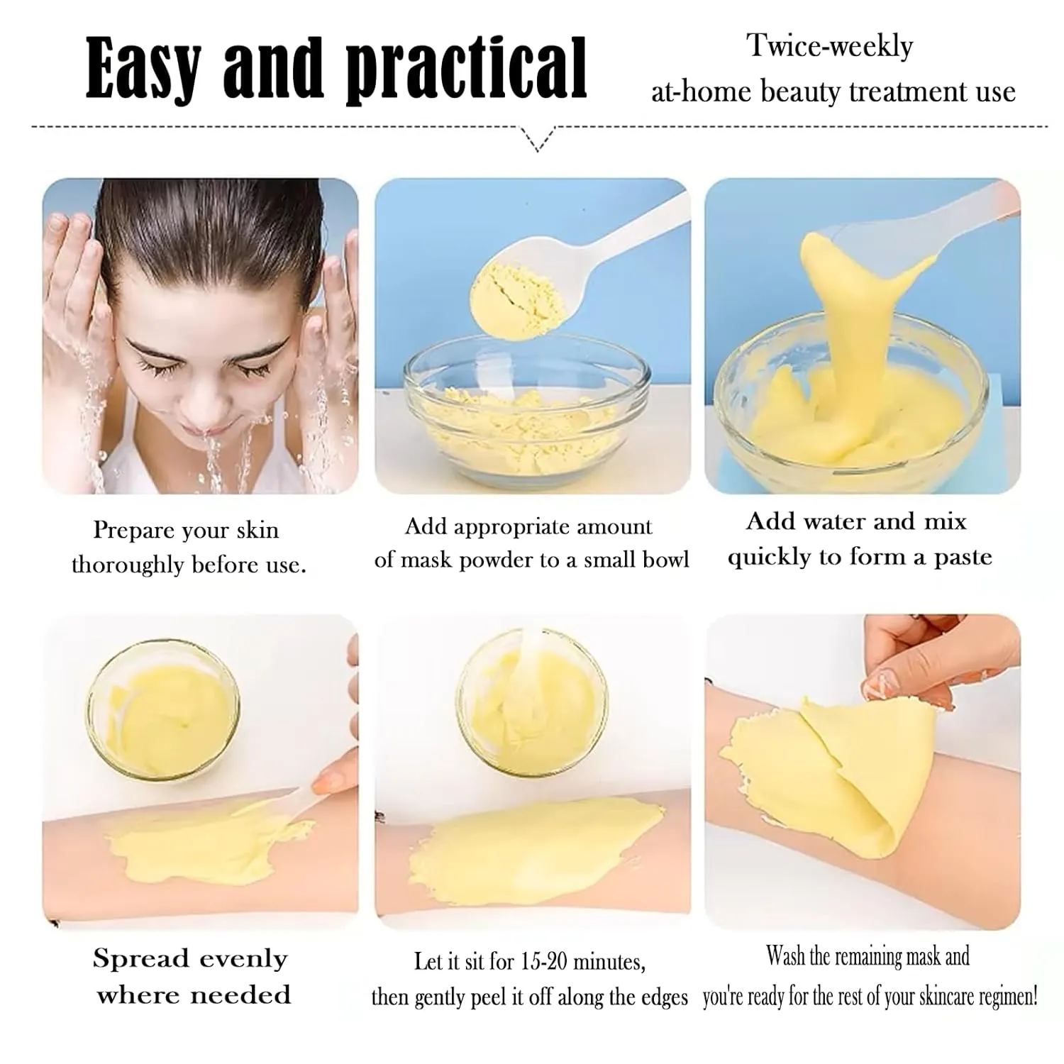 Jelly Mask for Facials Peel-Off Powder Hydrojelly Mask Peel Off Face Masks SkinCare Combination with Professional Skincare Spa Moisturizing & Hydrating 23 Fl Oz (Lavender)