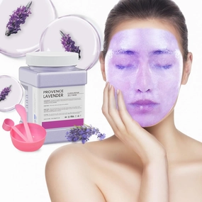 Jelly Mask Powder for Facials,Lavender Jelly Mask Powder Hydrating, Brightening & Nourishing Face Mask Skin Care,Peel Off Jelly Masks for DIY Spa 23 Fl Oz