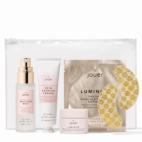 Jouer Skincare Starter Set - Includes Vitamin K Cream, Skin Barrier Repair DD Cream, Caffeine Eye Patches, and Face Moisture Mist