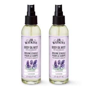 J.R. Watkins Naturally Hydrating Body Oil Mist, Lavender, 6 fl oz, 2 Pack
