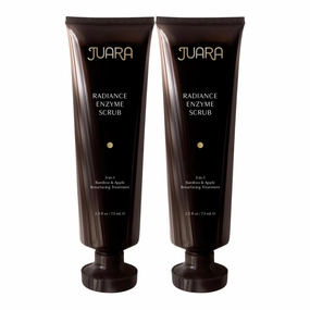 JUARA - Radiance Enzyme Scrub | Sensitive Exfoliant | Brightening Facial Cleanser | Pore Clarifier | Invigorating, 3-1 Face Wash | Cruelty Free, Paraben & Sulfate Free, Vegetarian | 2.5 oz (2 Pack)