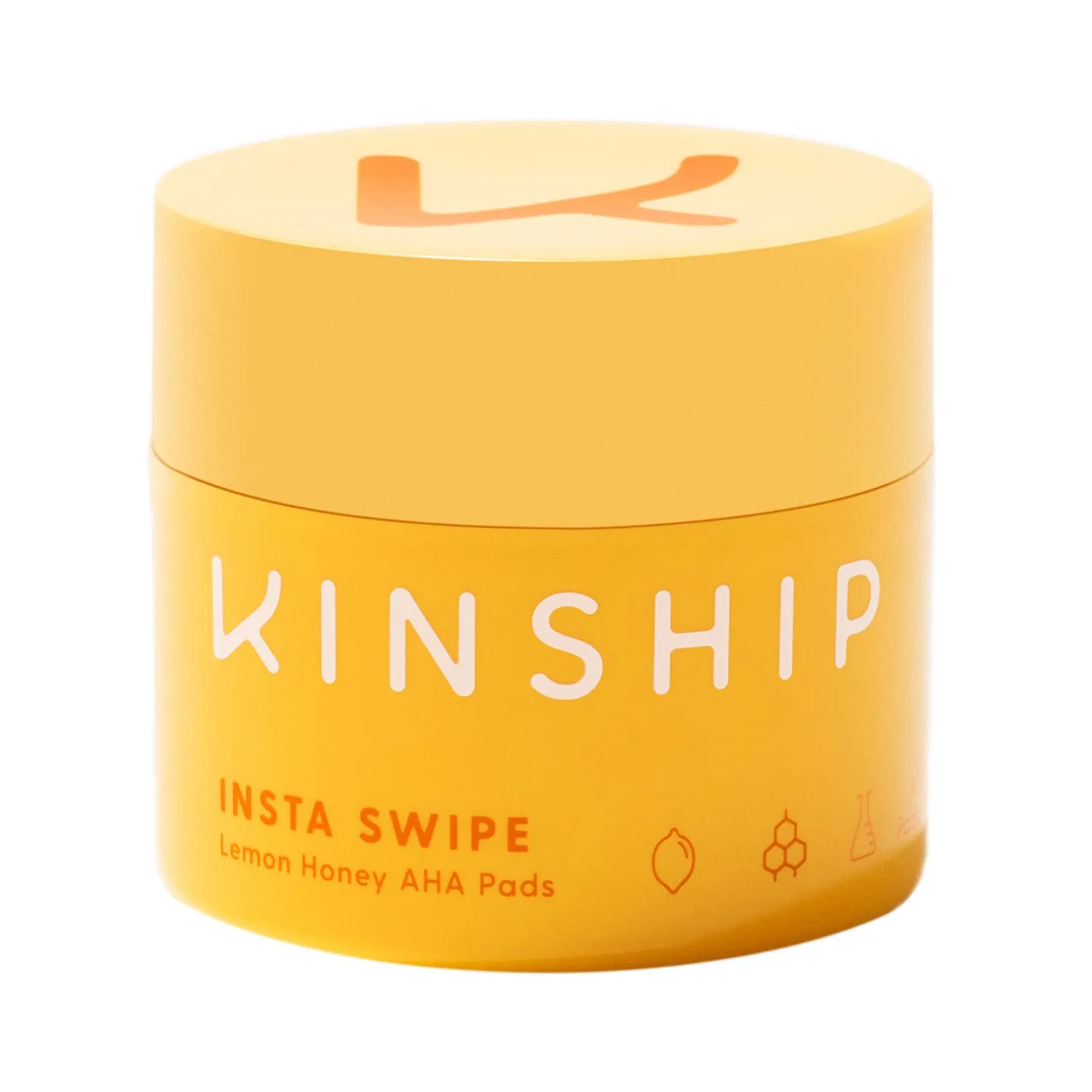 Kinship Insta Swipe AHA Exfoliating Pads - Lemon Honey Glycolic Acid Face Exfoliant - Brighten, Smooth   Clear Clogged Pores - Resurfacing Treatment Facial Wipes - Tone Blemish Prone Skin (45 Count)