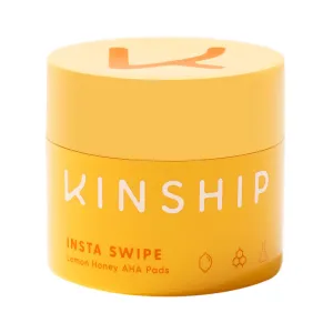 Kinship Insta Swipe AHA Exfoliating Pads - Lemon Honey Glycolic Acid Face Exfoliant - Brighten, Smooth   Clear Clogged Pores - Resurfacing Treatment Facial Wipes - Tone Blemish Prone Skin (45 Count)