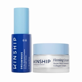 Kinship Anti-Aging Bundle - Super Rich Collagen   Ceramide Firming Cream   Dreamwave 2% Bio-Retinoid Overnight Renewal Serum - Smooth Fine Lines   Wrinkles - Moisturize   Tighten - For Sensitive Skin