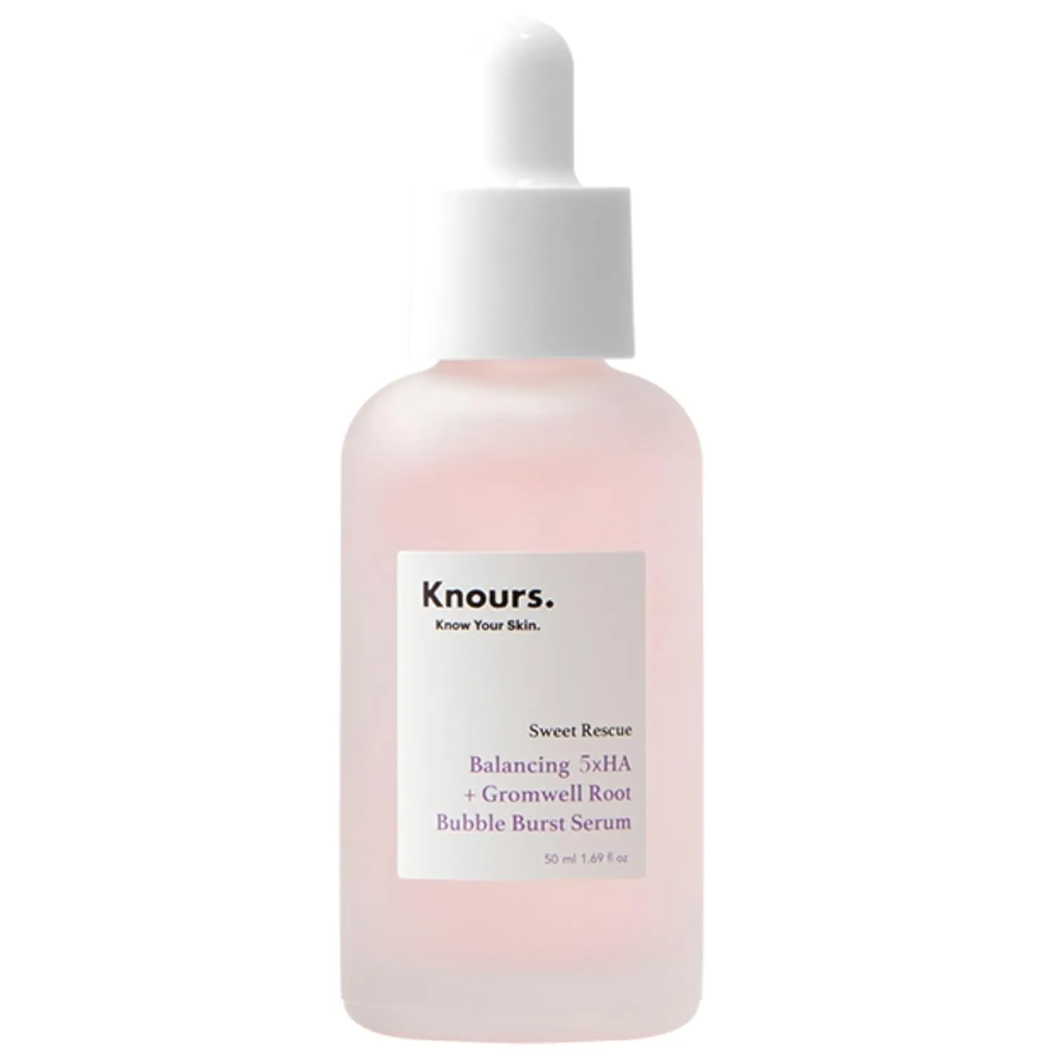 Knours. Balancing 5xHA   Gromwell Root Bubble Burst Serum, Rose Water Niacinamide Hydrating Improve Tone Korean Skincare Clean Beauty (50ml 1.69fl. oz.)