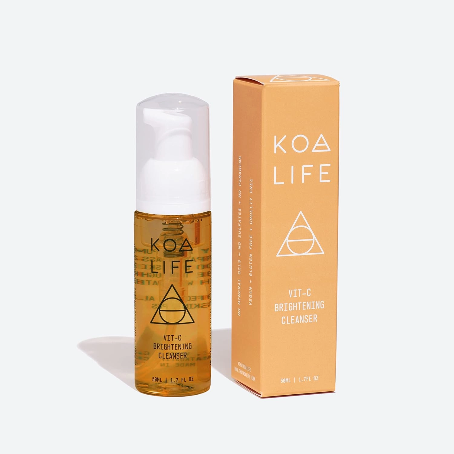 KOA LIFE Purify Set - Vit-C Brightening Cleanser, Electric Scrubber, Skin Brightening Face Wash, Vitamin C, Gentle Foam Facial Cleanser, Vegan - 30 Ml
