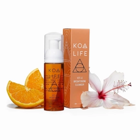 KOA LIFE Vit-C Illuminating Facial Cleanser - Vitamin C Facial Wash, Skin Illuminating Face Wash, Gentle Foam Cleanser, Vegan - 1.7 Fl Oz